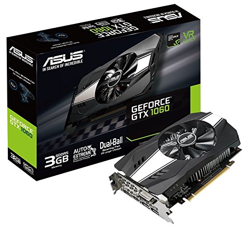 ASUS PH-GTX1060-3G GDDR5 - Tarjeta gráfica (NVIDIA, GeForce GTX 1060, 7680 x 4320 Pixeles, 1506 MHz, 1708 MHz)