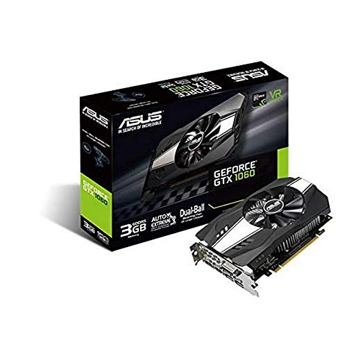 ASUS PH-GTX1060-3G GDDR5 - Tarjeta gráfica (NVIDIA, GeForce GTX 1060, 7680 x 4320 Pixeles, 1506 MHz, 1708 MHz)