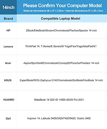 AtailorBird Funda Ordenador Portatil 14 Pulgadas,Bolsa pc Portátil Impermeable Anti-rasguños Antigolpes,Funda 14 Acolchada per Laptop/Notebook/MacBook/Chromebook -Vino Tinto