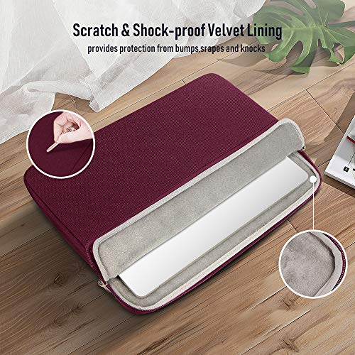 AtailorBird Funda Ordenador Portatil 14 Pulgadas,Bolsa pc Portátil Impermeable Anti-rasguños Antigolpes,Funda 14 Acolchada per Laptop/Notebook/MacBook/Chromebook -Vino Tinto