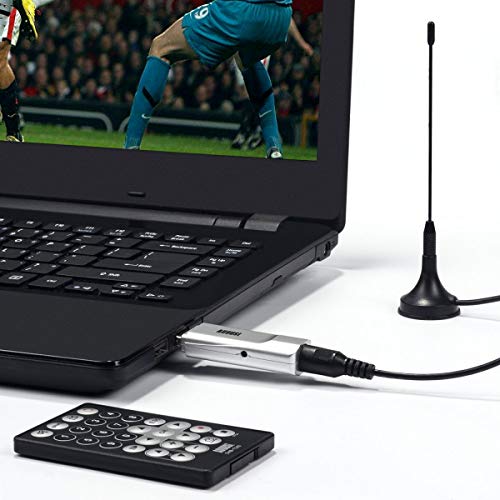 August USB Freeview HD TV Tuner DVB-T210 - Mira la televisión Digital en Full HD en Ordenadores portátiles y de Escritorio - Tarjeta de televisión Externa para Windows 10, 8, 7, Vista, XP