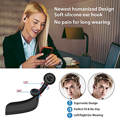 Auricular Bluetooth 5.0, Auricular Manos Libres con Duración 22 Horas, Auriculares Bluetooth Inalámbrico con Mic, Avanzado Cancelación de Ruido & Sweatproof IPX4 para Oficina, Negocios,Conducción