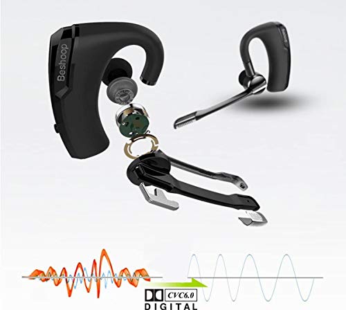 Auricular Bluetooth V5.0, Ultra peso ligero (12g) Manos Libres Bluetooth Auriculares Cancelación del Ruido Auricular Inalámbrico para Móvil iPhone Ipad Samsung HUAWEI LG Sony HTC XIAOMI