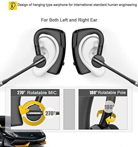 Auricular Bluetooth V5.0, Ultra peso ligero (12g) Manos Libres Bluetooth Auriculares Cancelación del Ruido Auricular Inalámbrico para Móvil iPhone Ipad Samsung HUAWEI LG Sony HTC XIAOMI