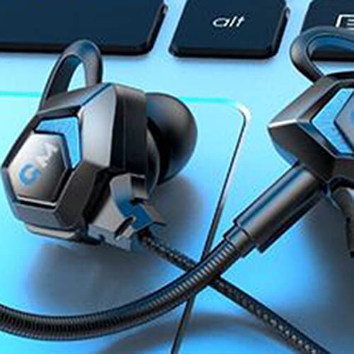 Auriculares G28 0 Delay 3.5Mm Auriculares para Juegos Manos Libres Auriculares Deportivos para Juegos Pc Earfon Auriculares para Juegos Azul 1.2M