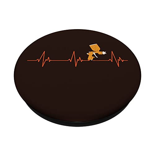 Auto Body Pintor Spray Gun Heartbeat EKG para el pintor del coche PopSockets PopGrip Intercambiable