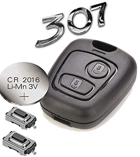 Automobile Locksmith - Kit para arreglar llave de mando a distancia de 2 botones para Peugeot 307 / Citroen
