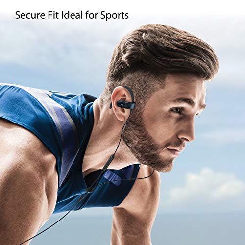 Avantree Auriculares Running Deportivos con Micrófono, Auriculares con Cable para Correr con Gancho de Oreja Compatibile con iPhone, Samsung - E171