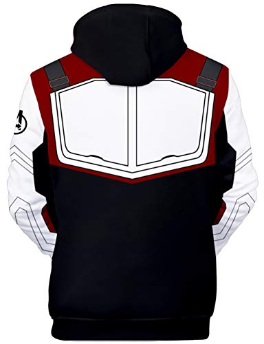 Avengers Endgame Film Superhero Impresión 3D Sudadera con Capucha Quantum Hoodie(S)