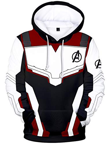 Avengers Endgame Film Superhero Impresión 3D Sudadera con Capucha Quantum Hoodie(S)