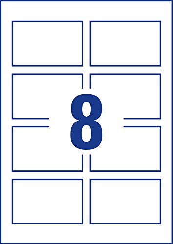 Avery Zweckform C32015-25 tarjeta de visita Inyección de tinta Cartón Blanco 25 pieza(s) - Tarjetas de visita (Inyección de tinta, Cartón, Blanco, Mate, 260 g/m², 200 hojas)