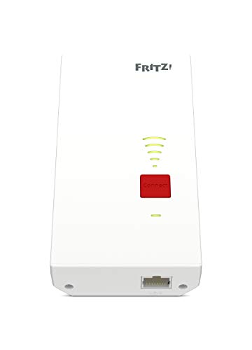 AVM FRITZ!Repeater 2400 International - Repetidor/Extensor WiFi AC+N, Banda dual(1.733 Mbps/5 GHz y 600 Mbps/2,4 GHz), Mesh, punto de acceso WiFi, 1 puertos LAN Gigabit, WPS, interfaz en Español