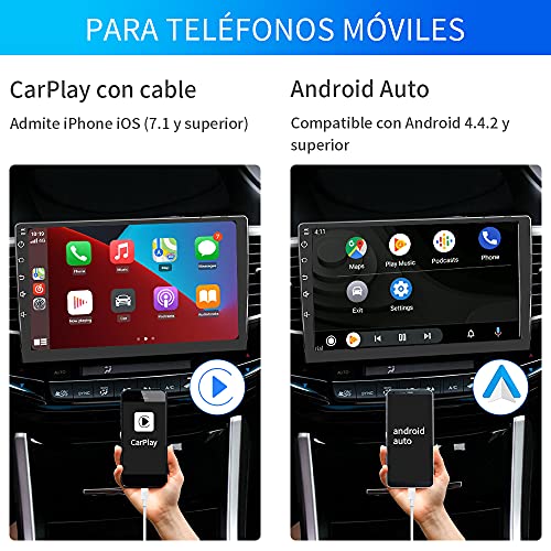 AWESAFE Carplay / Android Auto Dongle USB Cableado para Radio de Coche Android, Instale la aplicación Autokit en el automóvil, Compatible para iOS13, Mirror Link, Color Blanco