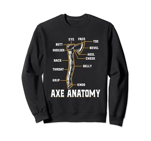 Axe Anatomy - Funny Ax Hatchet Thrower Throwing Sudadera