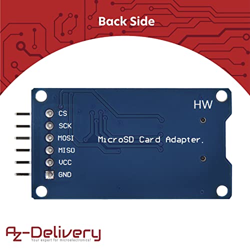 AZDelivery 25 x SPI Reader Lector de Tarjeta SD TF modulo Memory Card Shield Compatible con Arduino con E-Book Incluido!