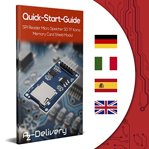 AZDelivery 25 x SPI Reader Lector de Tarjeta SD TF modulo Memory Card Shield Compatible con Arduino con E-Book Incluido!