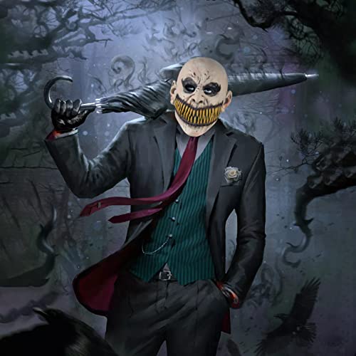 BAJIE máscara de Halloween Creepy Stalker Hombres máscara de Dientes Grandes Sonrisa Cara máscaras Anime Cosplay Mascarillas Carnaval Halloween Cosplay Disfraces Accesorios de Fiesta