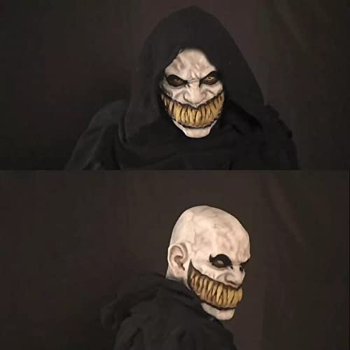 BAJIE máscara de Halloween Creepy Stalker Hombres máscara de Dientes Grandes Sonrisa Cara máscaras Anime Cosplay Mascarillas Carnaval Halloween Cosplay Disfraces Accesorios de Fiesta
