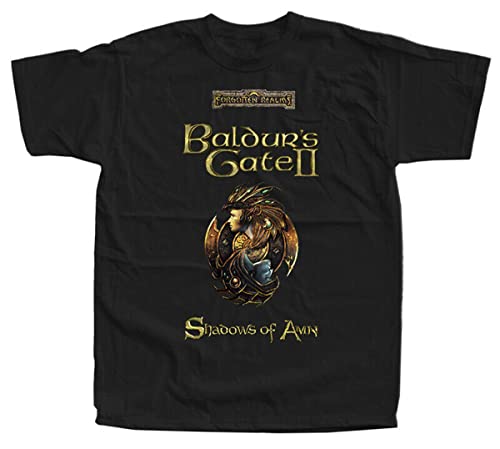Baldur's Gate II Shadows of Amn, Computer Game, T-Shirt (Black)