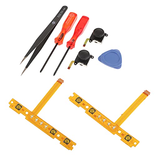 Baoblaze 2 x Joystick de Control Analógico con Joystick de Control Botón 3D Pulso para Nintendo Switch NS Joy-con + Botón Izquierdo Derecho SL Botón Sr