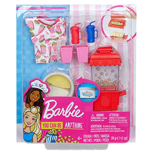 Barbie Pack de Accesorio Pasteleria y Cocina, Maquina para Hacer Popcorn (Mattel GHK39)