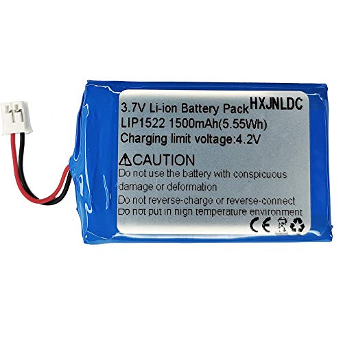 Batería DC 3.7V 1500mah for Sony PS4 reemplazo de la batería del Controlador (CUH-ZCT1U, CUH-ZCT1E, CUH-ZCT1A, CUH-ZCT1H, 2015 y Modelos anteriores), lip1522, Gen 1, versión Antigua, Enchufe Grande