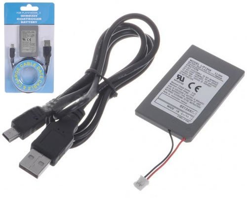 Batería Recargable Mando PS3 1800mah + Cable Carga USB Playstation 3