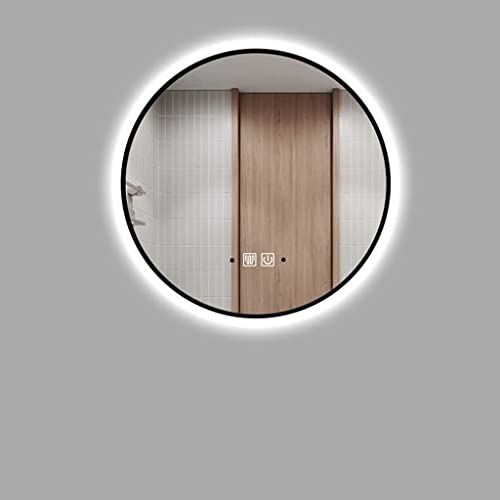 Bathroom Mirror With Illuminated LED Wall Mirror Backlit with Touch Sensor/Dimming/Anti-fog Makeup Mirrors for Vanity Living Room Bedroom(Size:60CM)