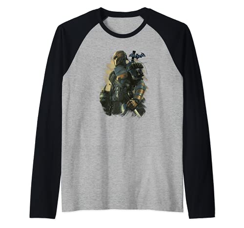 Batman: Arkham Origins Deathstroke Camiseta Manga Raglan