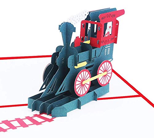 BC Worldwide Ltd hecho a mano 3D pop-up tarjeta de Navidad Vintage Steam Train Santa claus regalo entrega