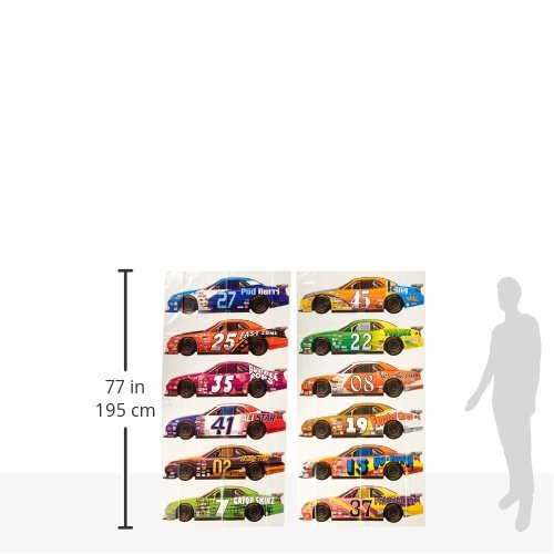 Beistle 52100 Printed Race Car Props, 32.5", 12 Pieces In Package