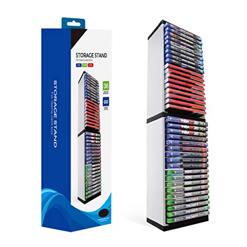 Beiyasi Host Game Disk Tower Storage Rack Store 36 Discos de Juego para PS4 PS5 Switch XboxOne Host Game Disk Tower Storage Rack