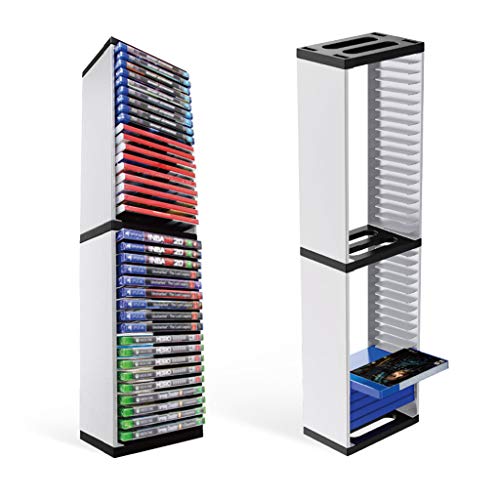 Beiyasi Host Game Disk Tower Storage Rack Store 36 Discos de Juego para PS4 PS5 Switch XboxOne Host Game Disk Tower Storage Rack