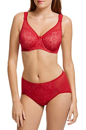 Berlei Beauty Everyday B521-PSN Women's Passion Red Lace Non-Padded Underwired Minimizer Bra 100F