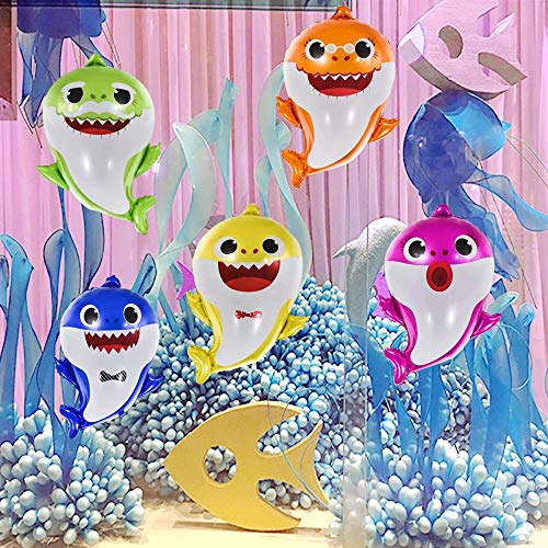 BESLIME Shark Party Supplies Birthday Decorations Shark Party Supplies Decorations Balloons