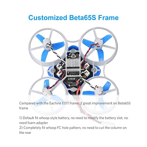 BETAFPV Beta65S Frsky 1S Brushed Whoop Drone with F4 SPI Frsky FC M01 AIO Camera 19000KV 7X16 Motor for Tiny Whoop FPV Racing