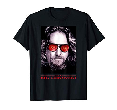 Big Lebowski Big Face Red Glasses Poster Camiseta