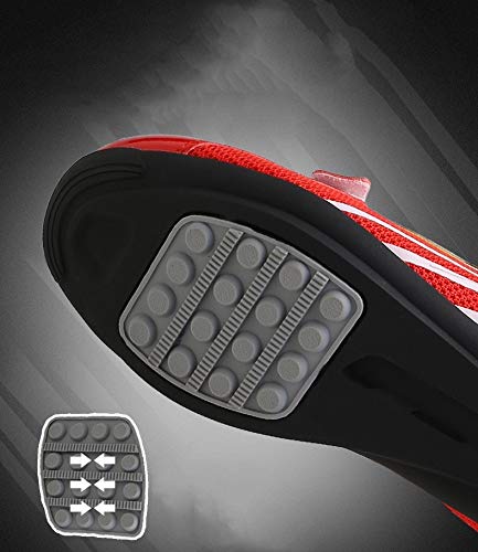 BING FENG Zapatillas de Ciclismo sin enchufes Racing Shoes MTB Ciclo Sneaker Otoño Invierno Nentry-Level Individual Zapatos Pareja Zapatos para los Amantes del Ciclismo (Color : Red, Size : 41)
