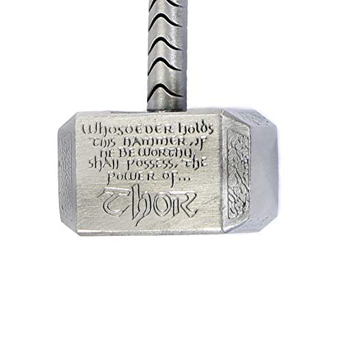 Bioworld BIO-KE070702MAR Marvel Comics Thor Mjolnir Hammer Llavero 3D de metal, tamaño único, multicolor, 16 cm