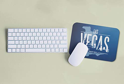 BLAK TEE Las Vegas USA Skyline Mouse Pad 18 x 22 cm in 3 Colours Blue
