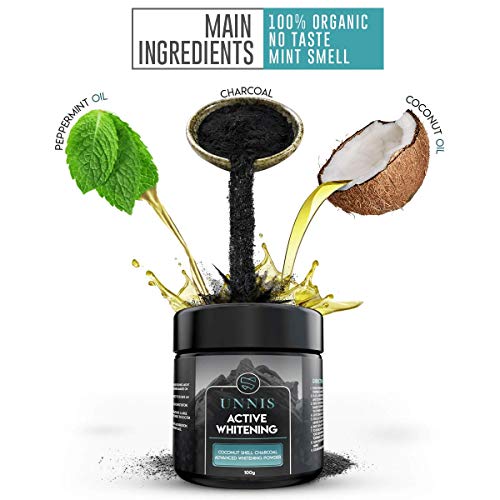 Blanqueador Dental Profesional Carbon Activado Polvo para Dientes Blancos Pasta de Dientes Blanqueante Carbon Activo Coco Polvo Blanqueamiento Dental Activated Charcoal Teeth Whitening Powder