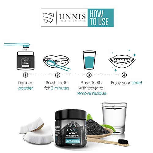 Blanqueador Dental Profesional Carbon Activado Polvo para Dientes Blancos Pasta de Dientes Blanqueante Carbon Activo Coco Polvo Blanqueamiento Dental Activated Charcoal Teeth Whitening Powder