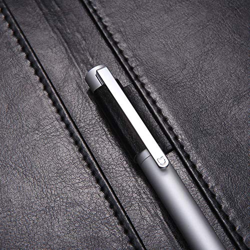 Bloc de notas,Carpeta A4,Carpeta clip,carpeta piel,Portapapeles para Carta estándar de Papel A4, Portafolios de cuero sintético con bolsillo interior (Marrón, Negro, Azul)