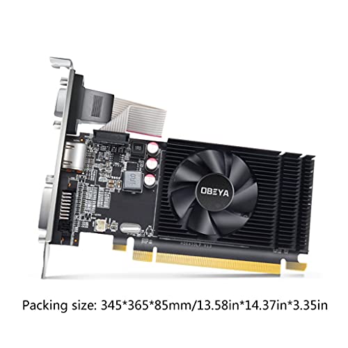 BMBN Tarjeta gráfica R5 220 2G, Obeya R5 220 2G D3 Tarjeta gráfica de Pantalla Independiente LOL Game Interfaz Vga Compatible con Hdmi R5-220 Ventilador Grande Individual de 64 bits