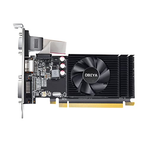 BMBN Tarjeta gráfica R5 220 2G, Obeya R5 220 2G D3 Tarjeta gráfica de Pantalla Independiente LOL Game Interfaz Vga Compatible con Hdmi R5-220 Ventilador Grande Individual de 64 bits