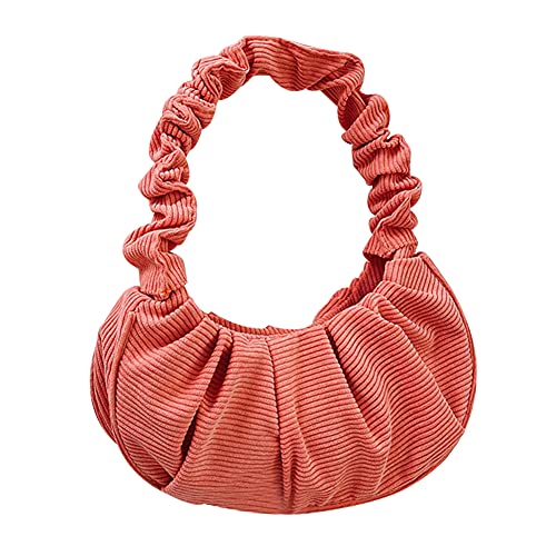 Bolso de Hombro de Moda, Bolso de Pana, Cuadrado Material de Pana Diseño Plisado para Mujeres Adecuado para Citas o Trabajo o Compras Ocio Diario