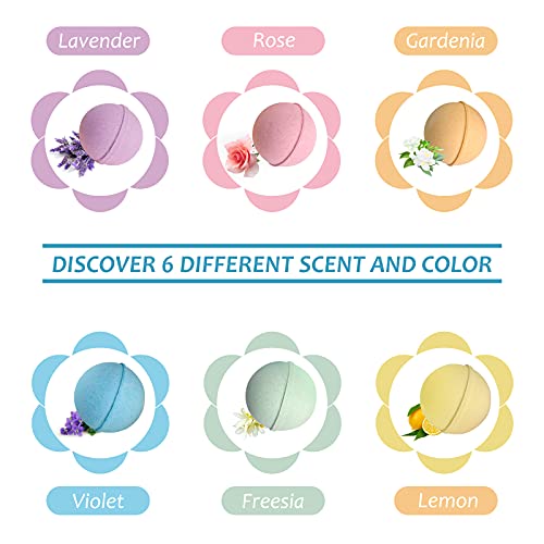 Bombas de Baño,Set de Regalo de Bomba de Baño de 12 Piezas,Sales de Baño Naturales Spa Relajantes, Espuma Bolas de Baño Efervescentes para Madre, Hombre, Niños, Novia