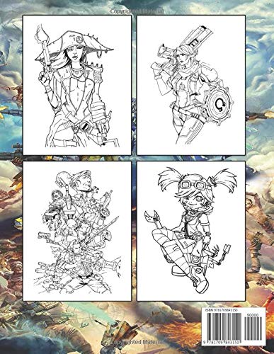 Borderlands Coloring Book: Ideal Gift for Kids and Adults On Next Christmas and New Year Eve or Any Holidays with High Quality Borderlands Illustrator