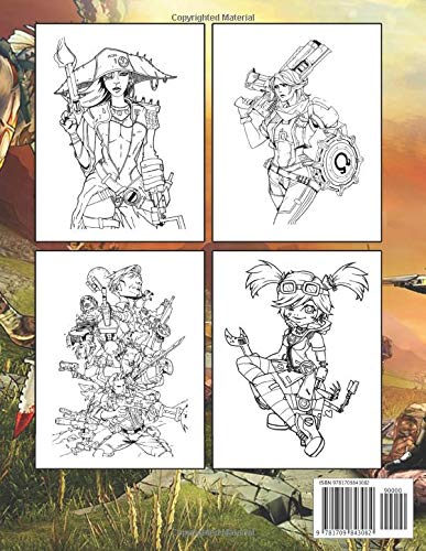 Borderlands Coloring Book: Perfect Gift For Kids and Adults, Mega Fan of Borderlands With Amazing Artwork. Keep Them Happy on Christmas, New Year Eve or Birthday