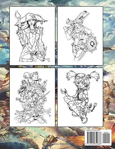 Borderlands Colouring Book: Ideal Gift for Kids and Adults On Next Christmas and New Year Eve or Any Holidays with High Quality Borderlands Illustrator